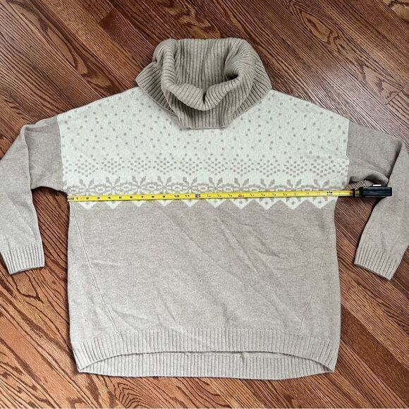 Pure Collection 100% Cashmere Turtleneck Sweater - Fair Isle (Sz 14/16) - Picture 2 of 12